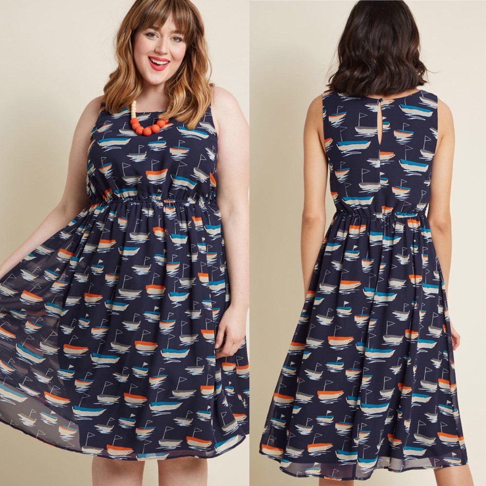 ModCloth Surprise Essential Sleeveless Dress-Boats